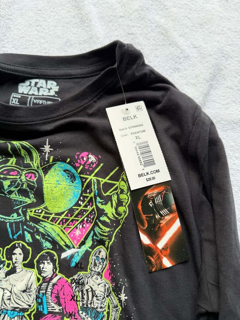 Star Wars Neon Grid Group Long Sleeve T-Shirt  Youth XL NWT - Picture 3 of 3